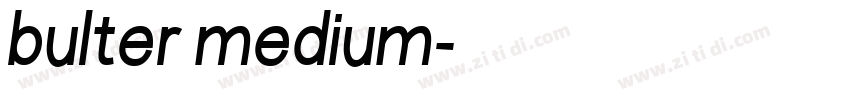 bulter medium字体转换